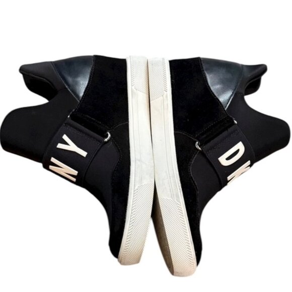 DKNY Black Logo Strap High-Top Sneakers Women’s 6.5 - Picture 4 of 8
